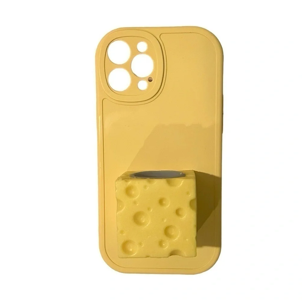 Gray Mouse and Cheese Squishy Phone Case for iPhone 12 Pro Max New Without Tags